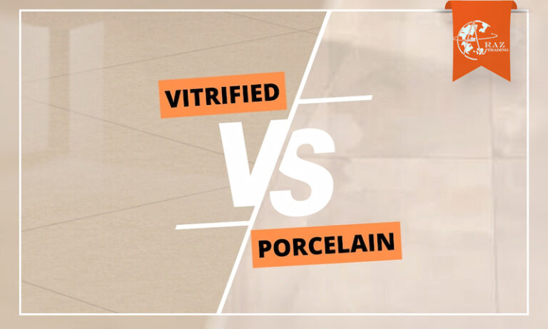 What is the difference between vitrified and porcelain tiles?
